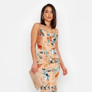 Boohoo floral slip dress
